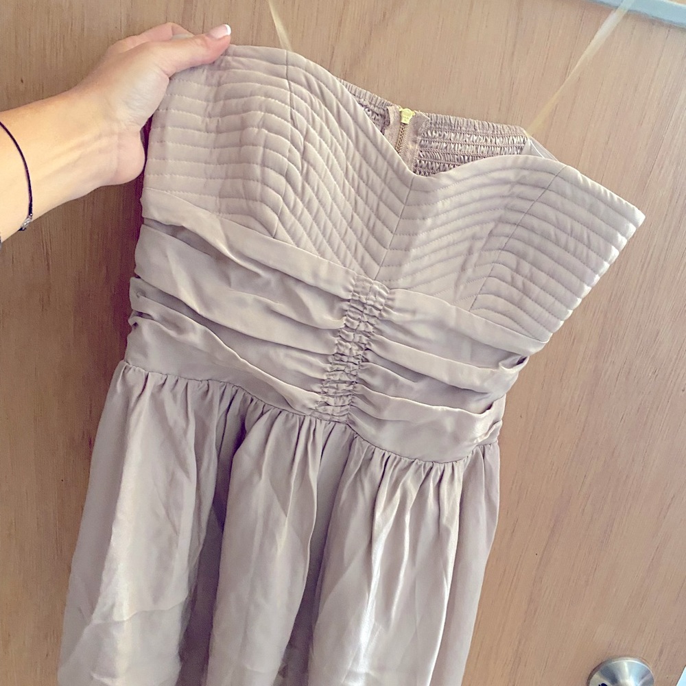 Parker 100% silk strapless dress